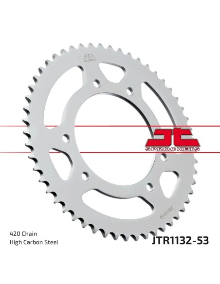 corona moto jt sprockets de acero de 53 dientes jtr1132 53
