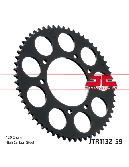 corona moto jt sprockets de acero de 59 dientes jtr1132 59