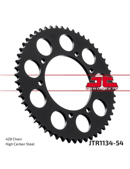 corona moto jt sprockets de acero de 54 dientes jtr1134 52