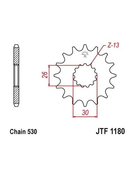 pinon de ataque 19 dientes paso 530 jtf1180