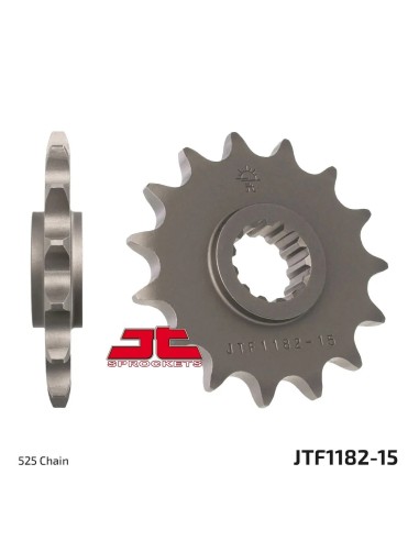 pinon de moto jt sprockets acero 15 dientes p 525 jtf1182 15