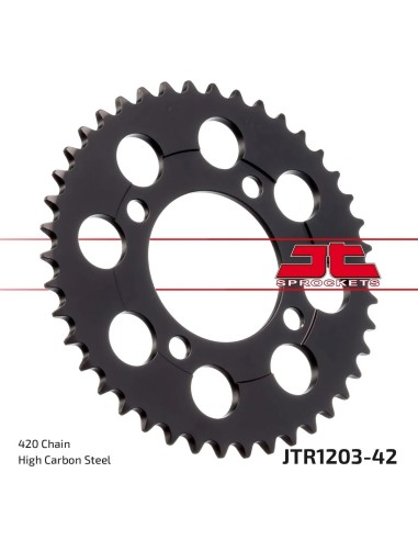 corona moto jt sprockets de acero de 42 dientes jtr1203 42