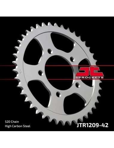 corona moto jt sprockets de acero de 42 dientes jtr1209 42