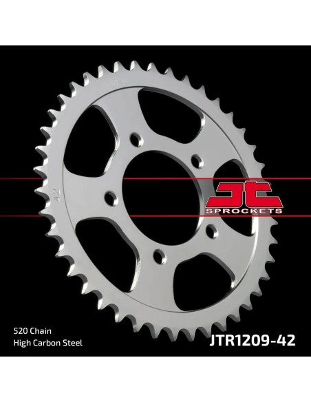 corona moto jt sprockets de acero de 42 dientes jtr1209 42