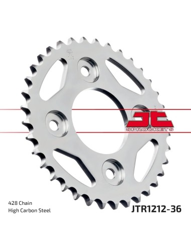 corona moto jt sprockets de acero de 36 dientes jtr1212 36