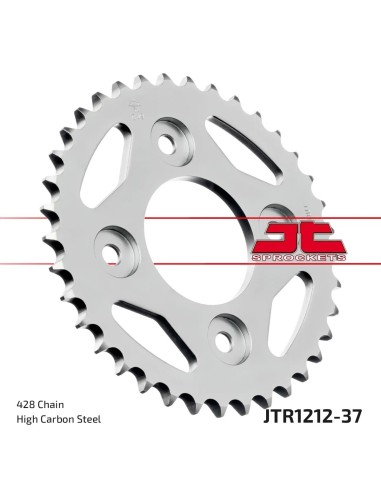 corona moto jt sprockets de acero de 37 dientes jtr1212 37