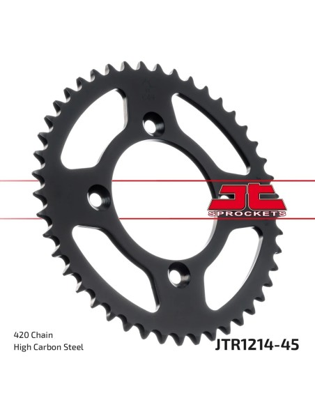 corona moto jt sprockets de acero de 45 dientes jtr1214 45