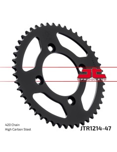 corona moto jt sprockets de acero de 47 dientes jtr1214 47