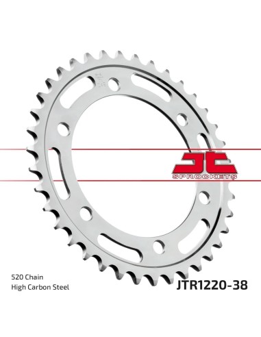 corona moto jt sprockets de acero de 38 dientes jtr1220 38