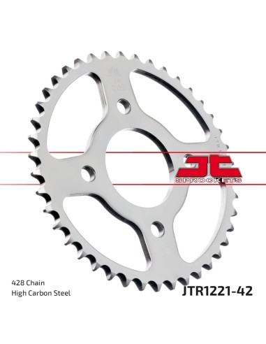 corona moto jt sprockets de acero de 42 dientes jtr1221 42