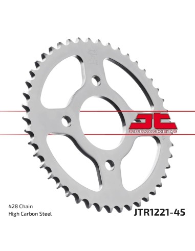 corona moto jt sprockets de acero de 45 dientes jtr1221 45