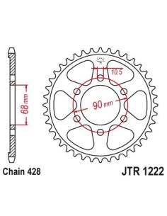 corona honda cb 125r cbf125na 48 dientes jtr1222 48 2