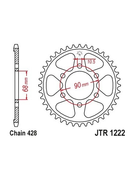 corona honda cb 125r cbf125na 48 dientes jtr1222 48