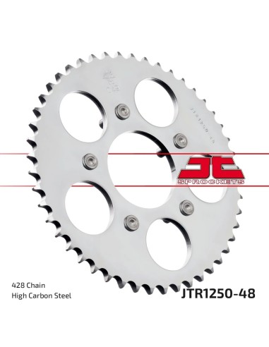 corona moto jt sprockets de acero de 58 dientes jtr1250 48