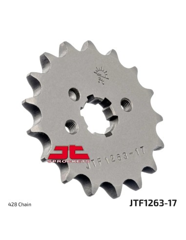 pinon de moto jt sprockets acero 17 dientes p 428 jtf1263 17