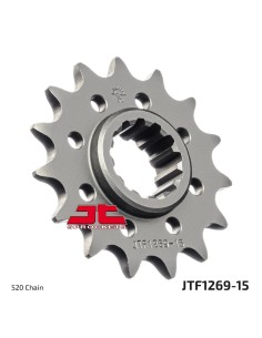 pinon de moto jt sprockets acero 15 dientes p 520 jtf1269 15