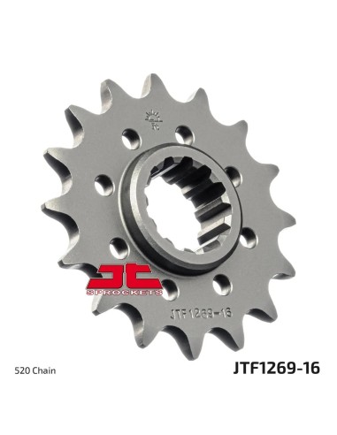pinon de moto jt sprockets acero 16 dientes p 520 jtf1269 16