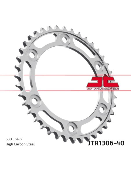 corona moto jt sprockets de acero de 40 dientes jtr1306 40