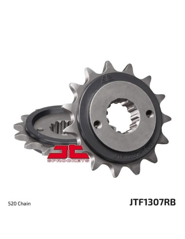pinon de moto jt sprockets de acero con goma 15 dientes jtf1307 15rb