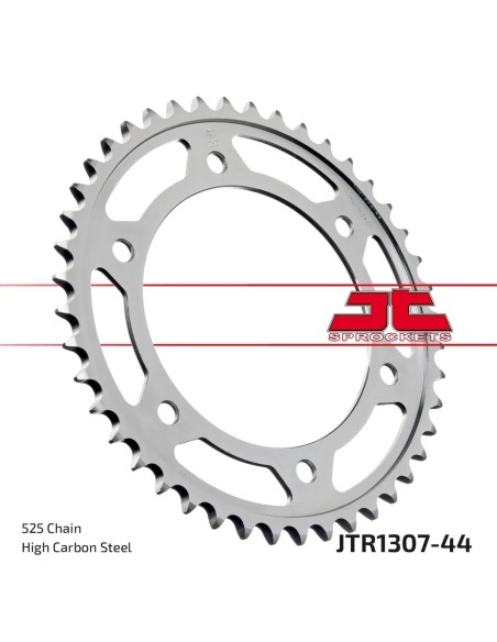 corona moto jt sprockets de acero de 44 dientes jtr1307 44