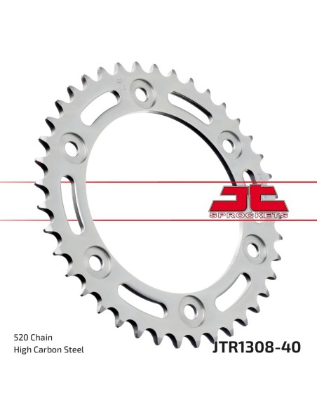 corona moto jt sprockets de acero de 40 dientes jtr1308 40