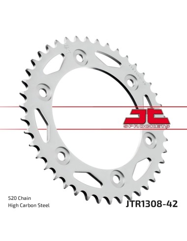 corona moto jt sprockets de acero de 42 dientes jtr1308 42
