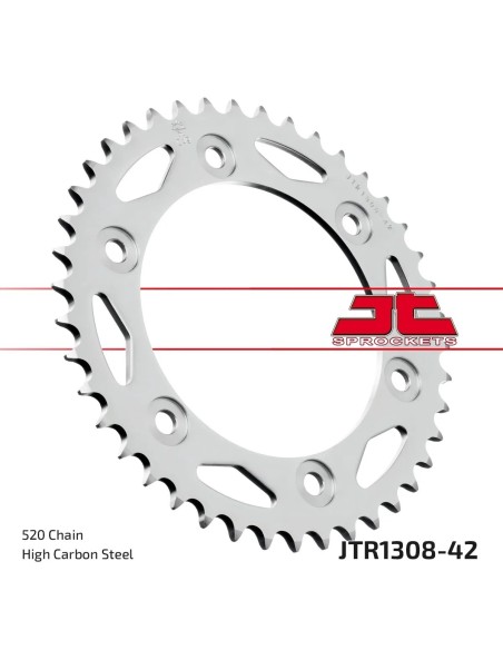corona moto jt sprockets de acero de 42 dientes jtr1308 42