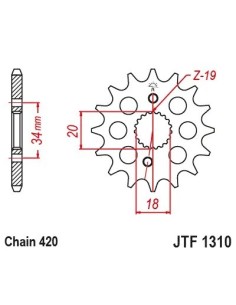 pinon honda crf 150 jt sprockets jtf1310 15 2
