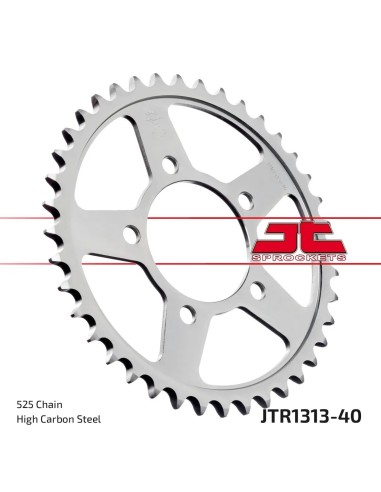 corona moto jt sprockets de acero de 40 dientes jtr1313 40