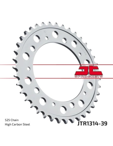 corona moto jt sprockets de acero de 39 dientes jtr1314 39