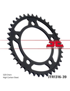 corona moto jt sprockets de acero de 39 dientes jtr1316 39