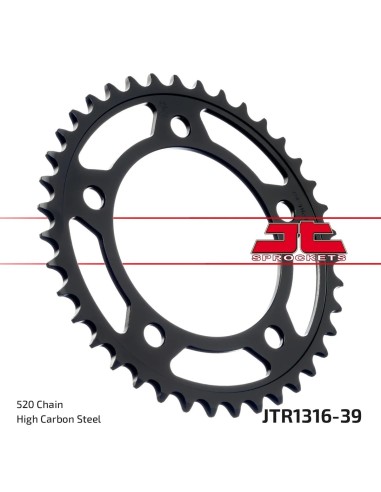corona moto jt sprockets de acero de 39 dientes jtr1316 39