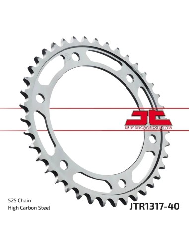 corona moto jt sprockets de acero de 40 dientes jtr1317 40