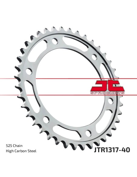 corona moto jt sprockets de acero de 40 dientes jtr1317 40