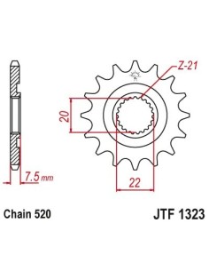 pinon 13 dientes honda crf 250 r jtf1323 13 2
