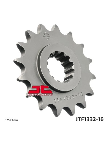 pinon de moto jt sprockets acero 16 dientes p 520 jtf1332 16