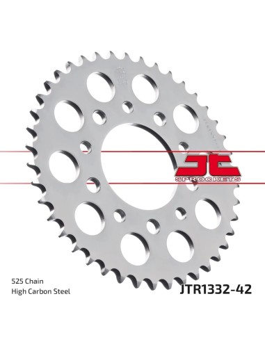 corona moto jt sprockets de acero de 42 dientes jtr1332 42