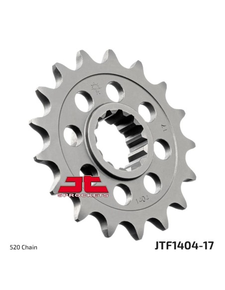 pinon de moto jt sprockets acero 17 dientes p 520 jtf1404 17