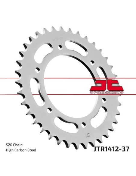 corona moto jt sprockets de acero de 37 dientes jtr1412 37
