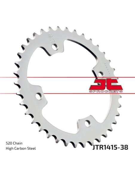 corona moto jt sprockets de acero de 38 dientes jtr1415 38