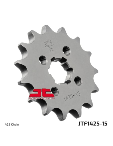 pinon de moto jt sprockets acero 15 dientes p 428 jtf1425 15