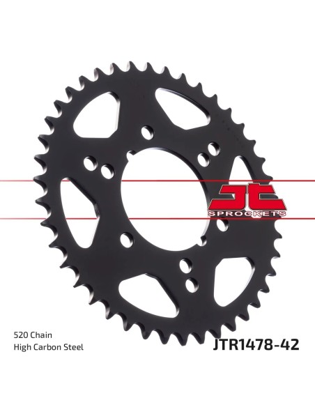corona moto jt sprockets de acero de 42 dientes jtr1478 42