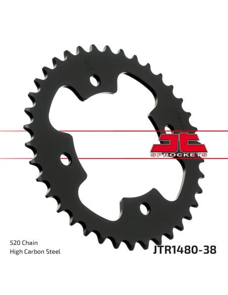 corona moto jt sprockets de acero de 38 dientes jtr1480 38