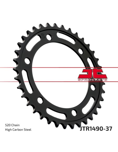 corona moto jt sprockets de acero de 37 dientes jtr1490 37