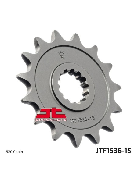 pinon de moto jt sprockets acero 15 dientes p 520 jtf1536 15