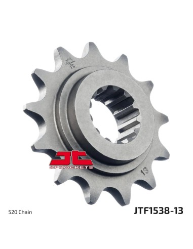 pinon de moto jt sprockets acero 13 dientes p 520 jtf1538 13