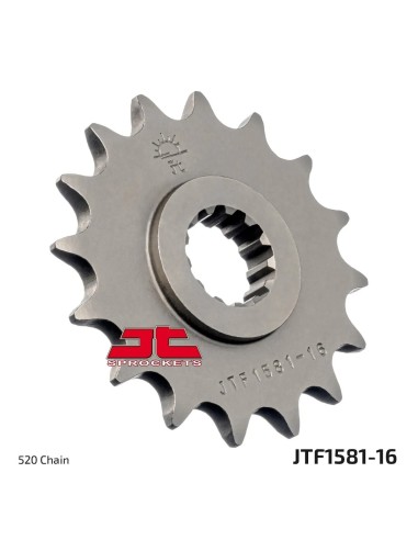 pinon de moto jt sprockets acero 16 dientes p 520 jtf1581 16