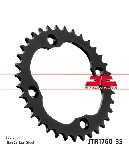 corona moto jt sprockets de acero de 35 dientes jtr1760 35