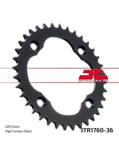 corona moto jt sprockets de acero de 36 dientes jtr1760 36