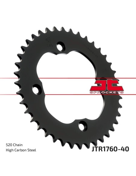 corona moto jt sprockets de acero de 40 dientes jtr1760 40